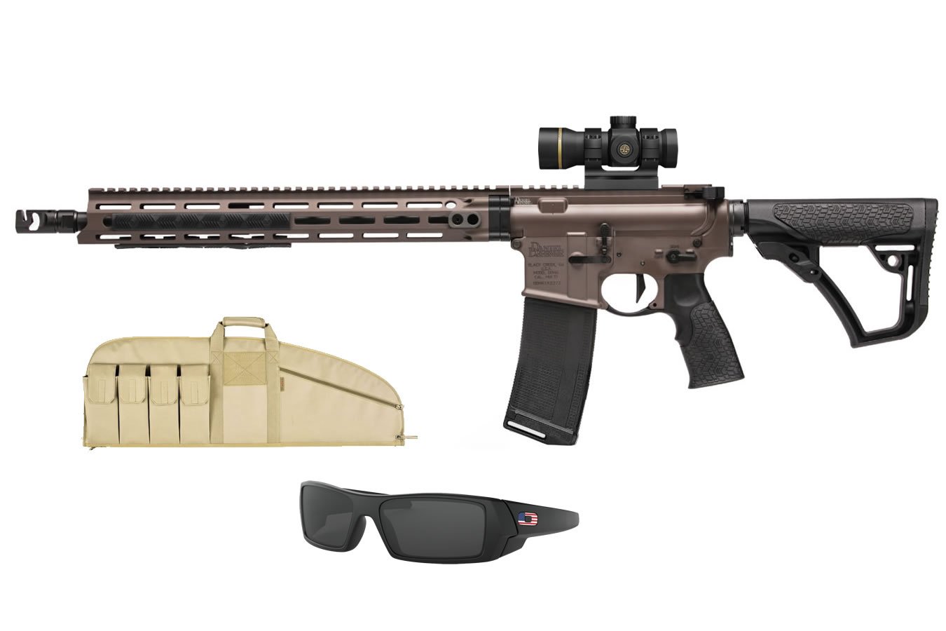Daniel Defense DDM4 V7 5.56mm Tactical Package with Red Dot, Sunglasses and Rifle Case For Sale Europe