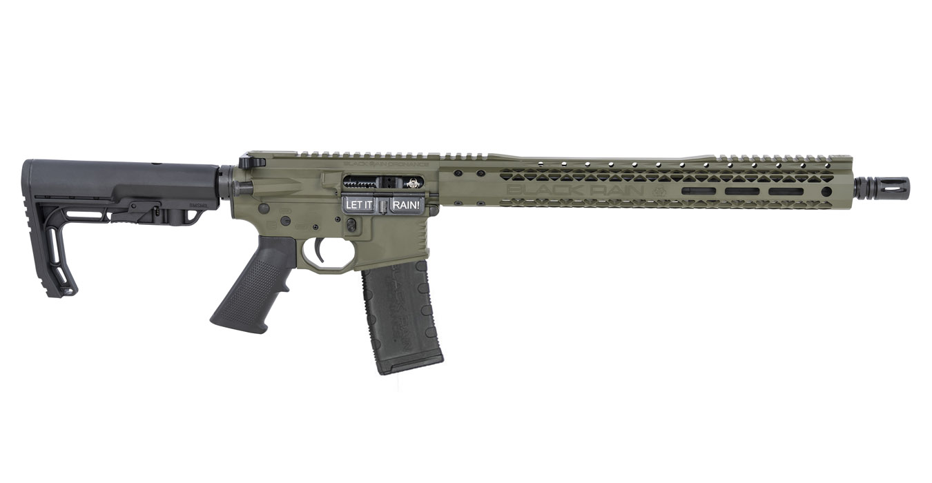 Black Rain Ordnance 5.56mm Billet AR-15 Rifle with OD Green Finish For Sale Europe
