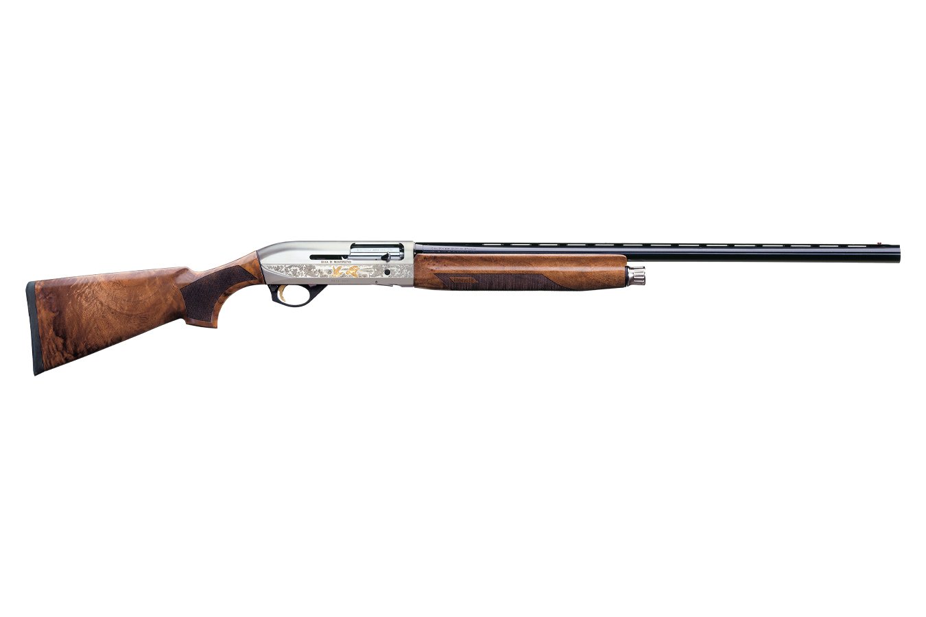 Benelli Montefeltro Silver 12 Gauge Semi-Auto Shotgun with AA-Satin Walnut Stock For Sale Europe