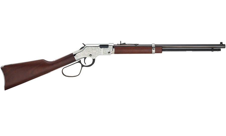 Henry Silver Eagle 22 Cal. Engraved Lever Action Rifle with Large Loop For Sale Europe
