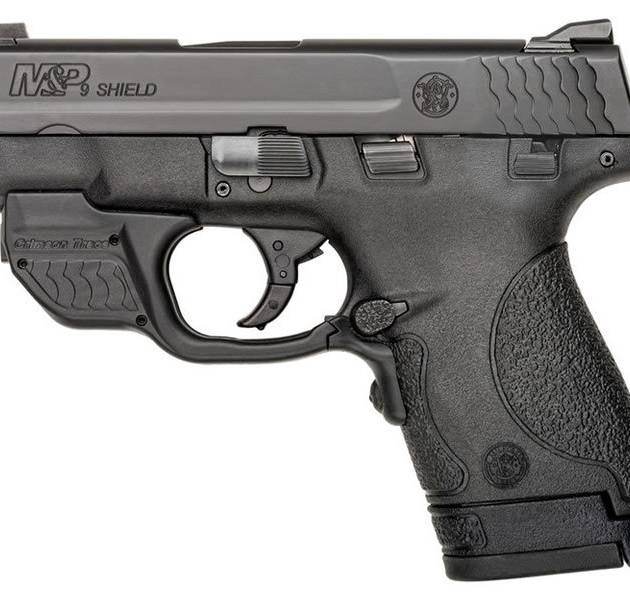 Smith & Wesson M&P9 Shield 9mm Centerfire Pistol with Green Crimson Trace Laserguard For Sale Europe