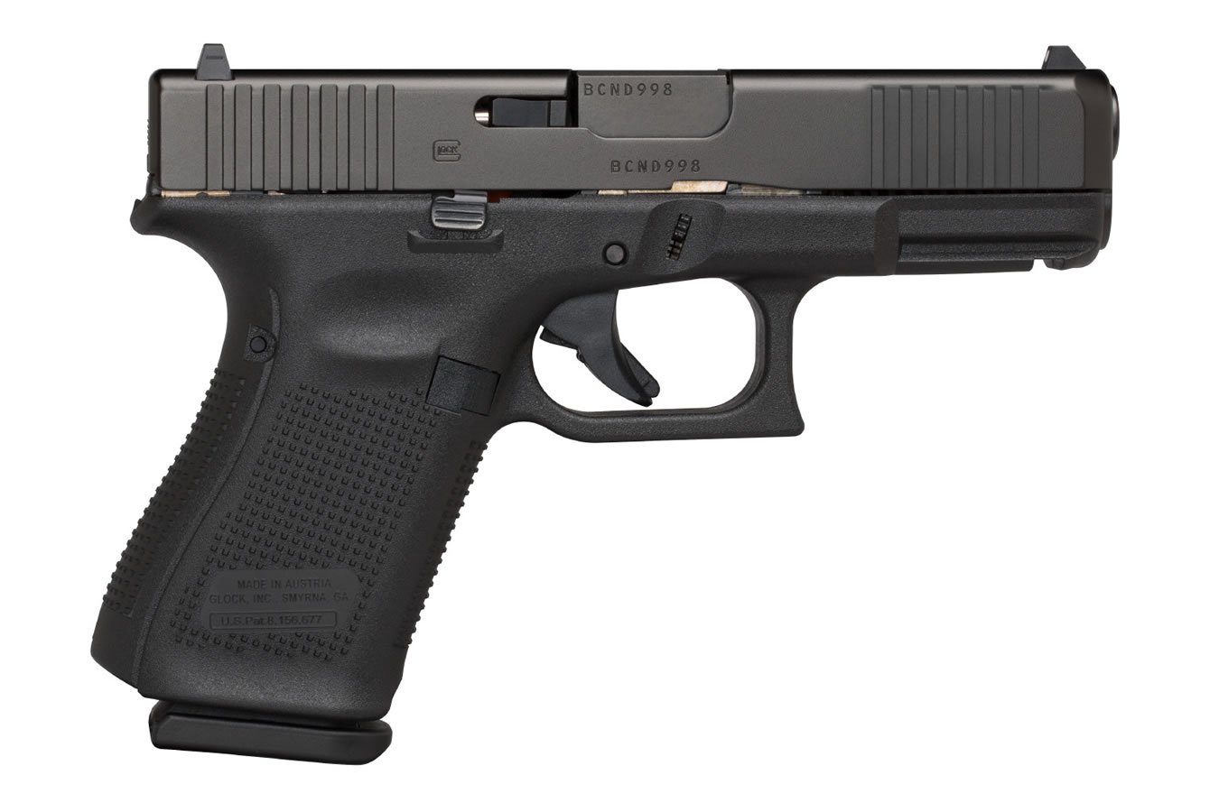 Glock 19 Gen5 9mm 15-Round Pistol with Front Serrations For Sale Europe
