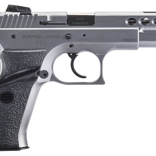Sarsilmaz P8L Stainless 9mm Pistol with Manual Safety For Sale Europe