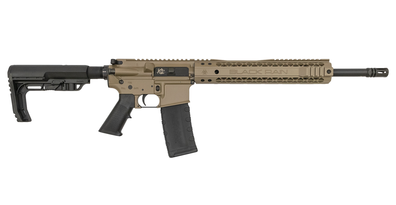 Black Rain Ordnance Spec15 Series AR15 5.56mm Semi-Automatic Rifle FDE with MFT Milspec Buttstock For Sale Europe