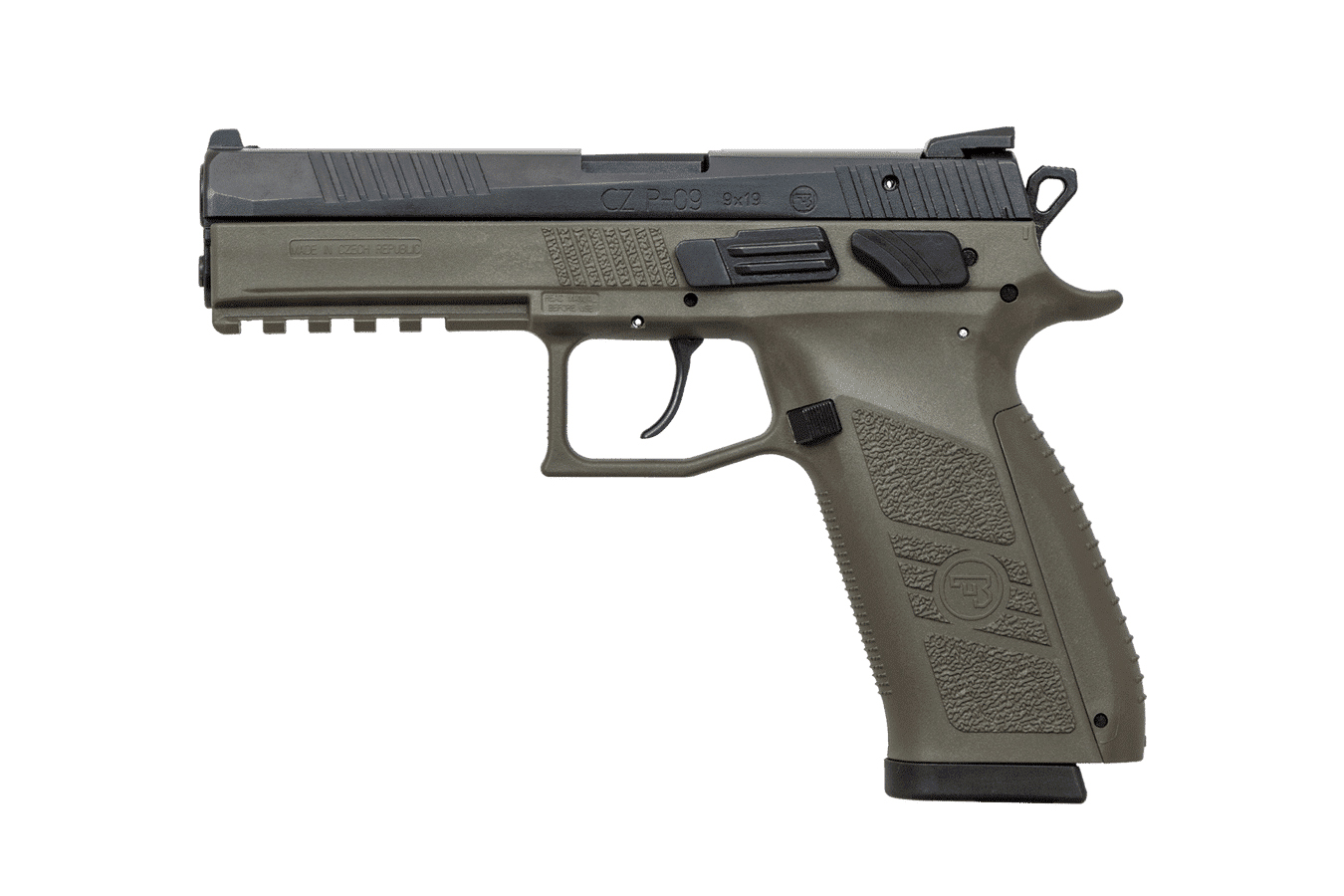 CZ P-09 9mm DA/SA Pistol with OD Green Frame For Sale Europe