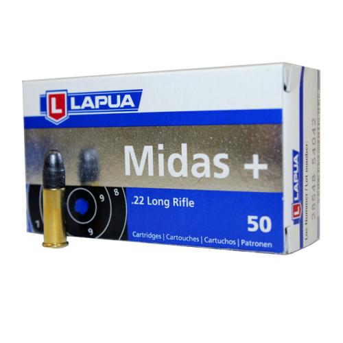 Lapua Midas Plus .22 LR Ammunition 40 Gr LRN 5000 Rnd (100 Boxes) For Sale Europe