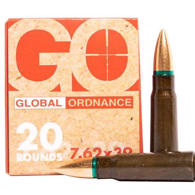 Global Ordnance 7.62x39mm 122 Gr FMJ Steel Case 20/Box for sale Europe