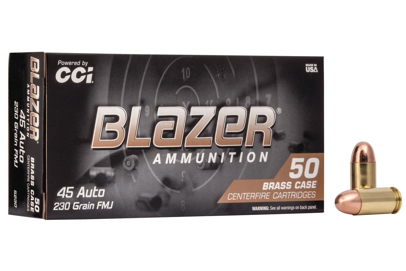 CCI 45 Auto 230 gr FMJ RN Blazer Brass 50/Box For Sale Europe