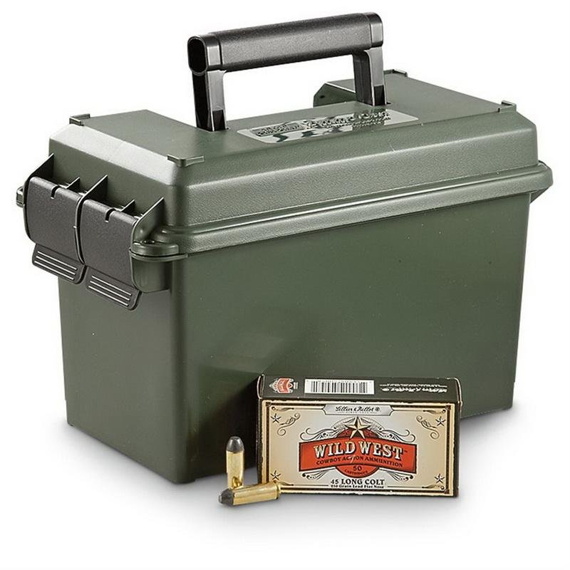 200 rds. .45 Colt 250 Grain Lead Flat Nose Ammo with Can For Sale Europe