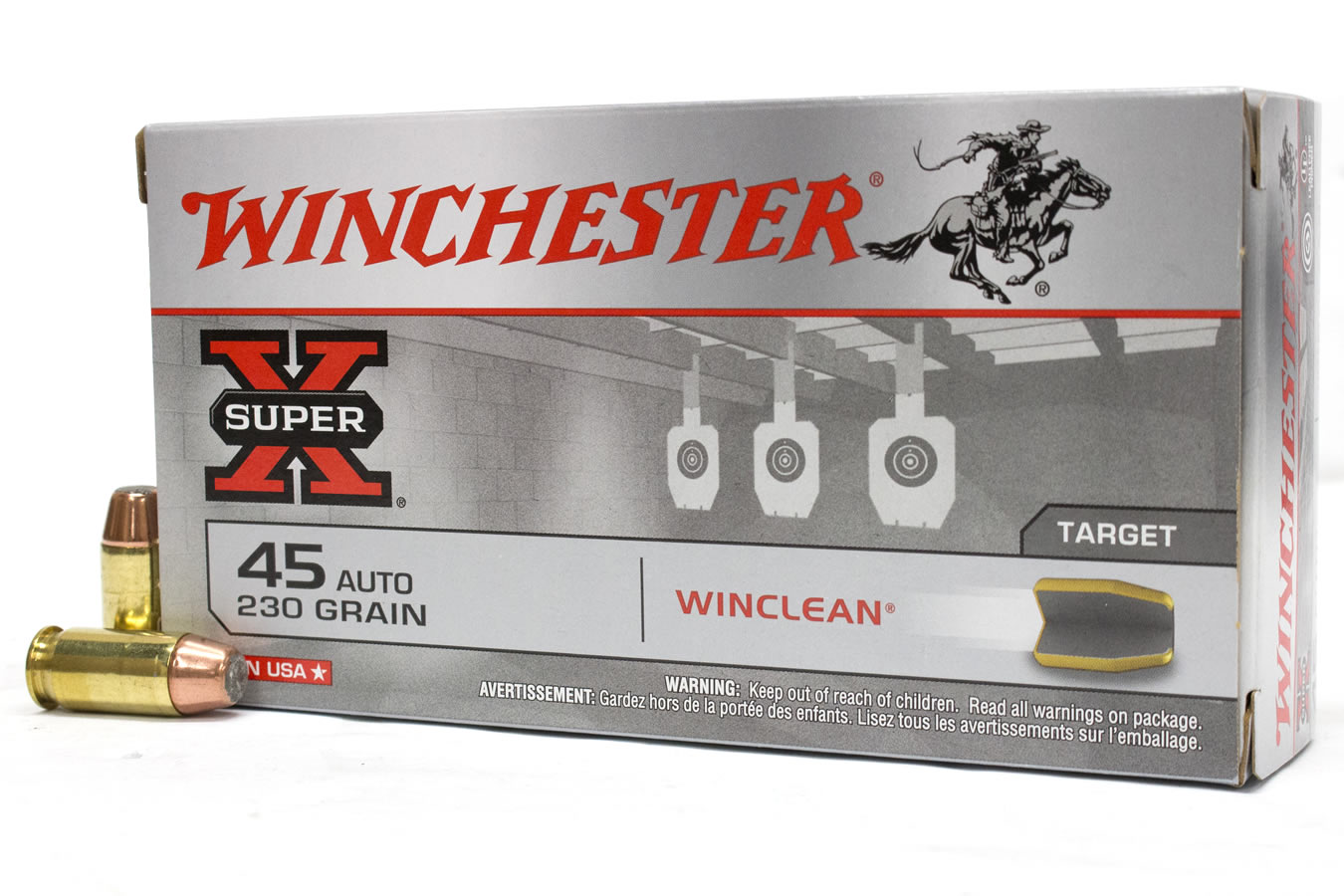 Winchester 45 Auto 230 gr Winclean BEB Super-X Police Trade 50/Box For Sale Europe