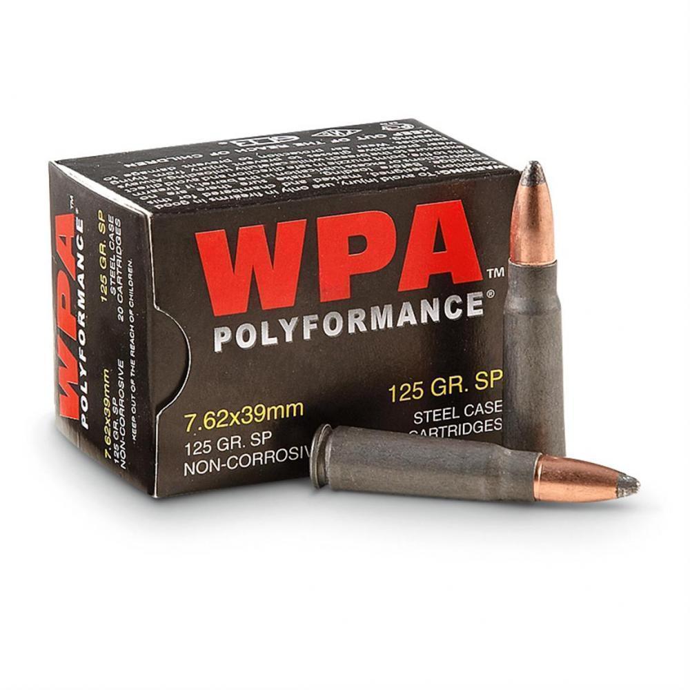 Wolf 7.62×39 125 Grain SP 500 rounds For Sale Europe
