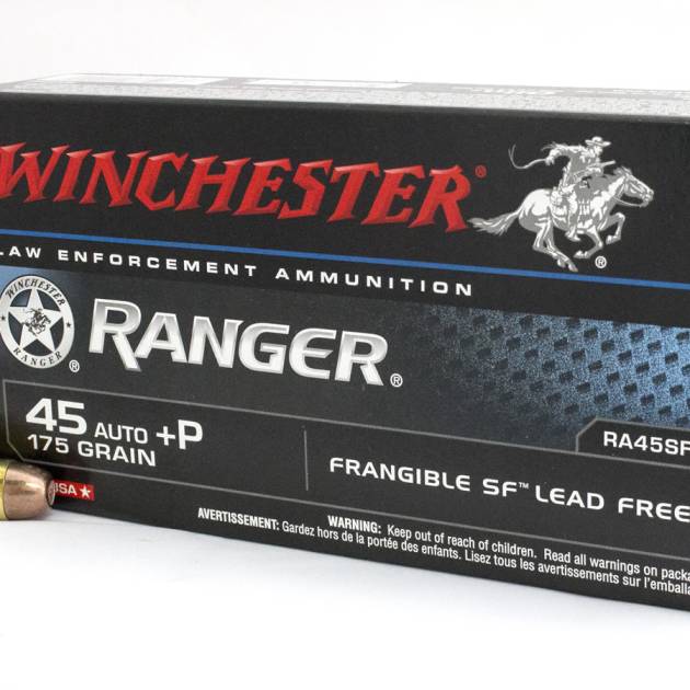 Winchester 45 ACP +P 175 gr Ranger Frangible SF Police Trade Ammo 50/Box For Sale Europe