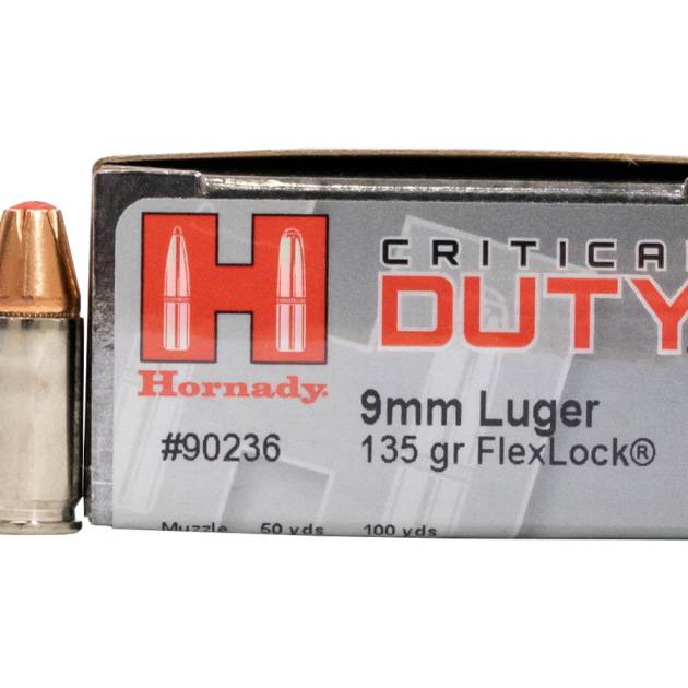 Hornady 9mm Luger 135 gr FlexLock Critical Duty 25/Box For Sale Europe