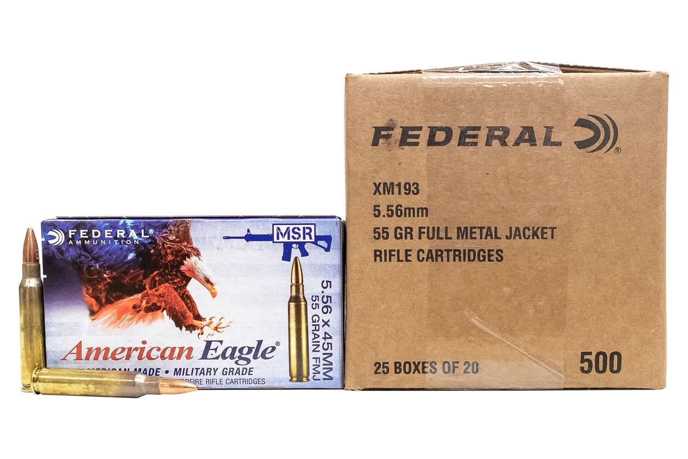 Federal XM193 5.56mm 55 gr MC-BT 500 Rounds For Sale Europe