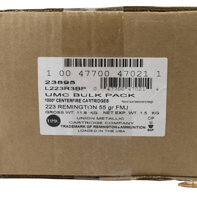 Remington 223 Remington 55 gr FMJ 1000/Case Loose For Sale Europe
