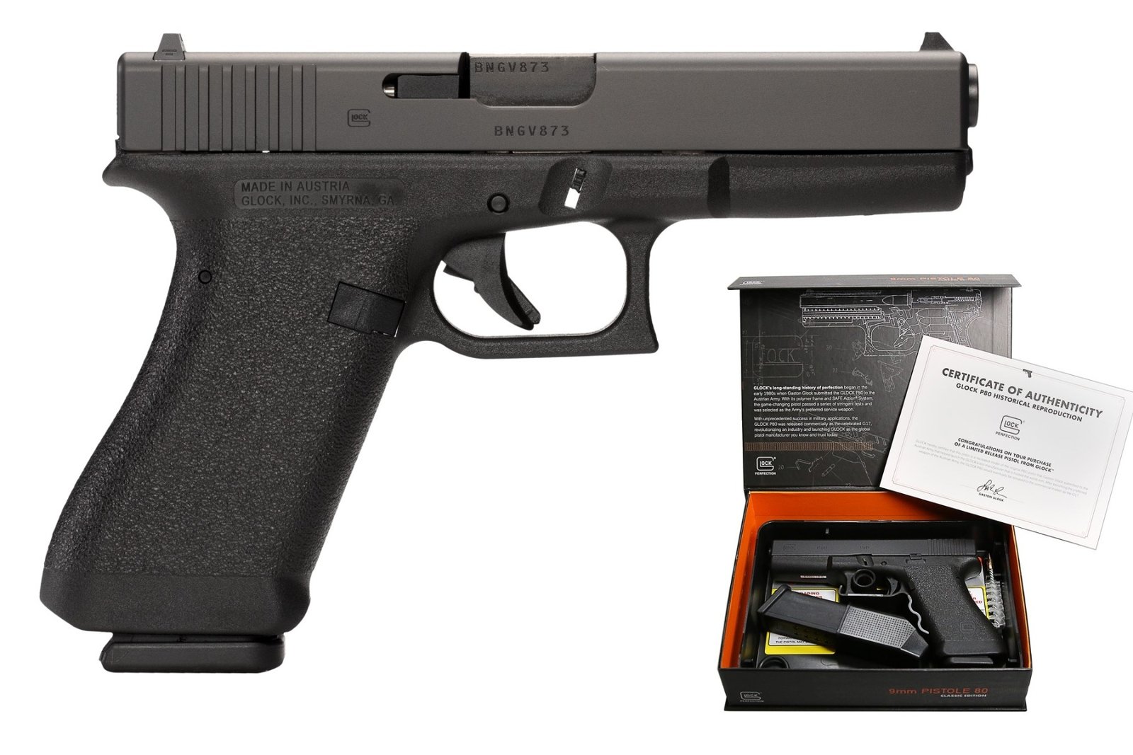 Glock P80 Gen 1 9mm 17rd 4.49″ Pistol For Sale Europe